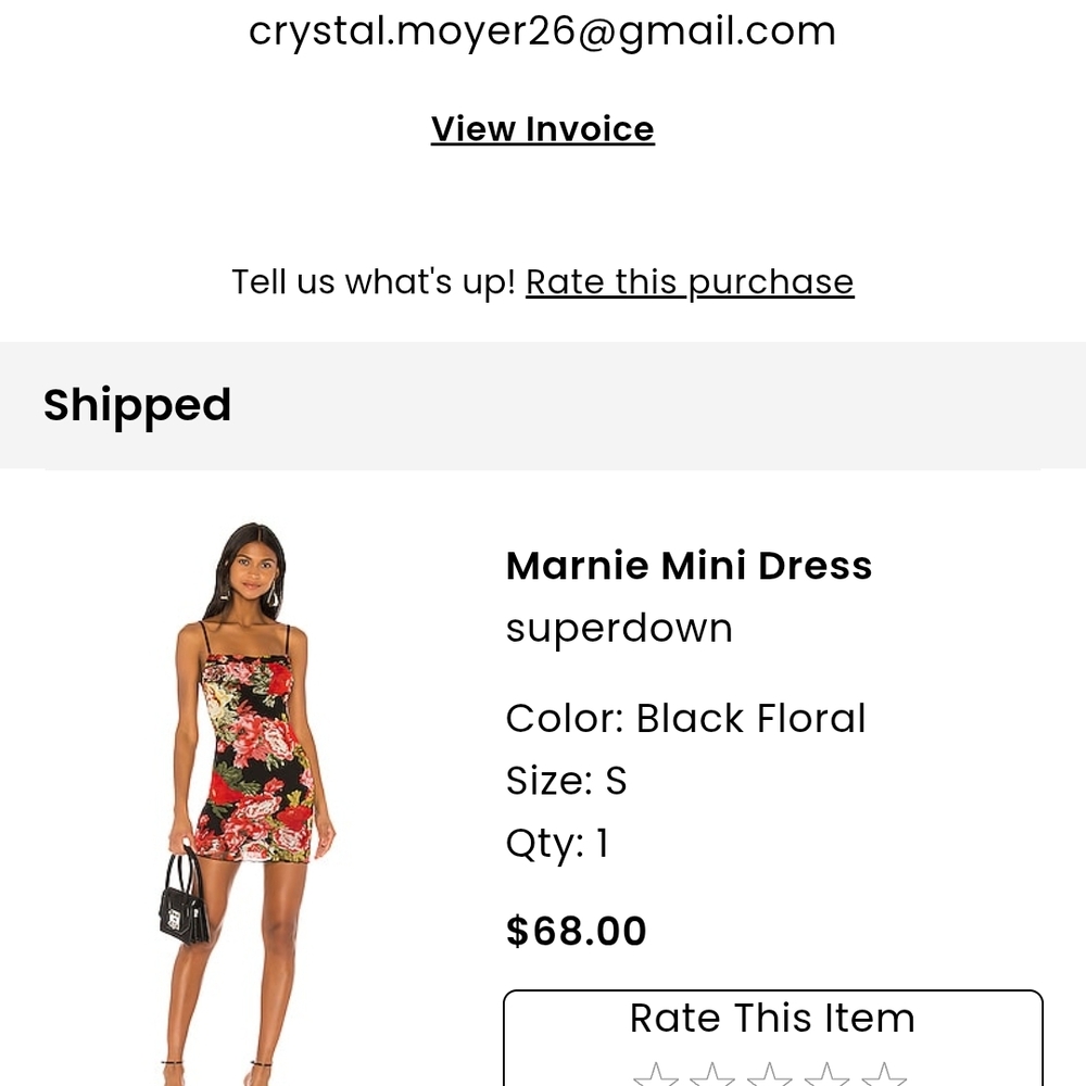 Superdown Marnie Mini Dress - Black Floral